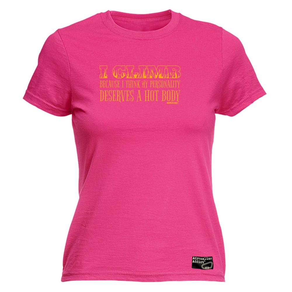 Rock Climbing Aa I Climb Because Think My Persona - Womens T Shirt Funny T-Shirt