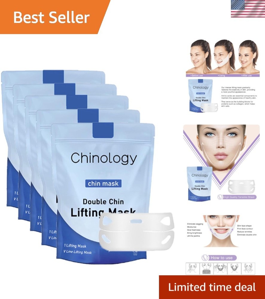 Double Chin Lifting Mask 5 PCS Chinology Reducer Jawline Firming Face Neck