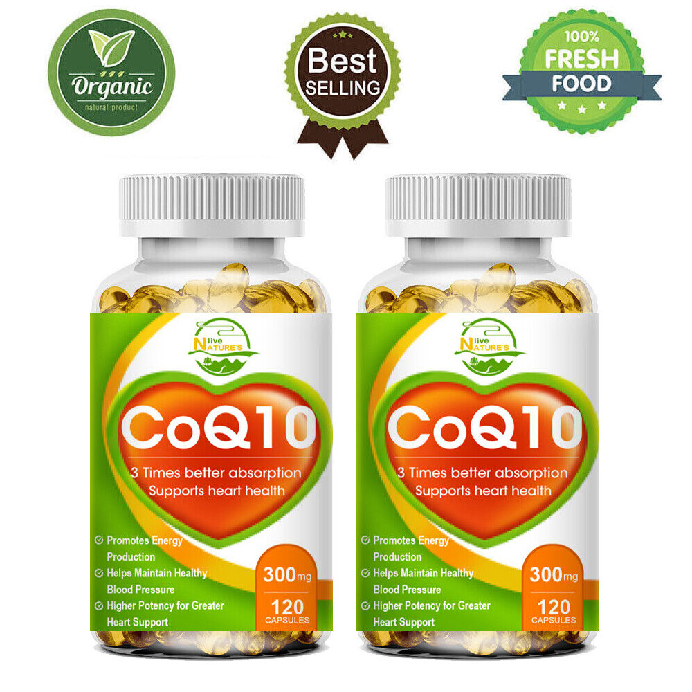 240PCS COQ10 Coenzyme Q10 300mg for Energy Stamina & Heart Health Support