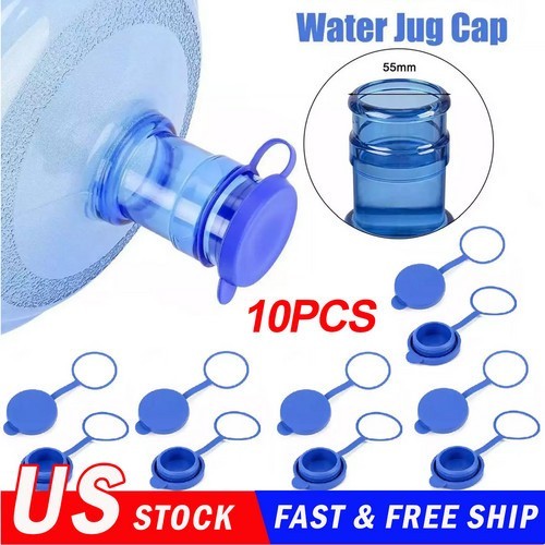 10Pcs Reusable 5 Gallon Water Jug Caps Leak Proof Bottle Lids 55mm Water Bottles