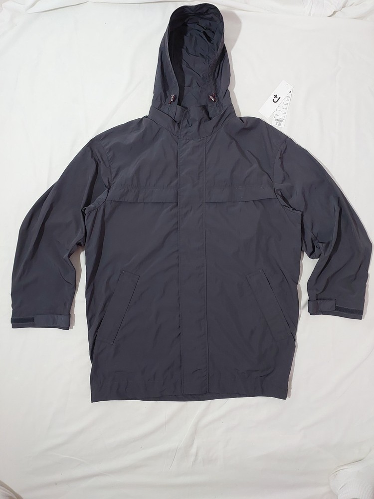 Uniqlo x Jil Sander Hooded Half Coat Jacket Gray Large