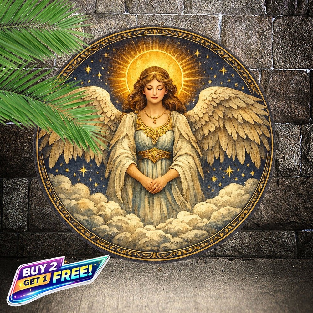 Angel Wings Home Decor Metal Tin Sign Inspirational Wall Art Plaque 8x12