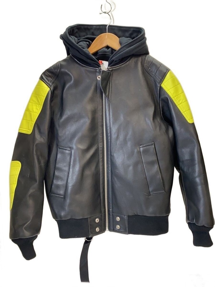Diesel Leather Jacket Blouson/S/Leather/Blk 11201