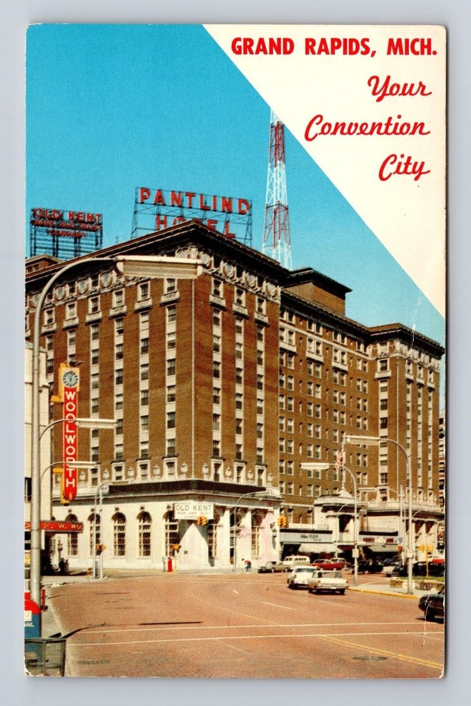 Grand Rapids MI-Michigan, Pantlind Hotel, Advertisement, Vintage Postcard