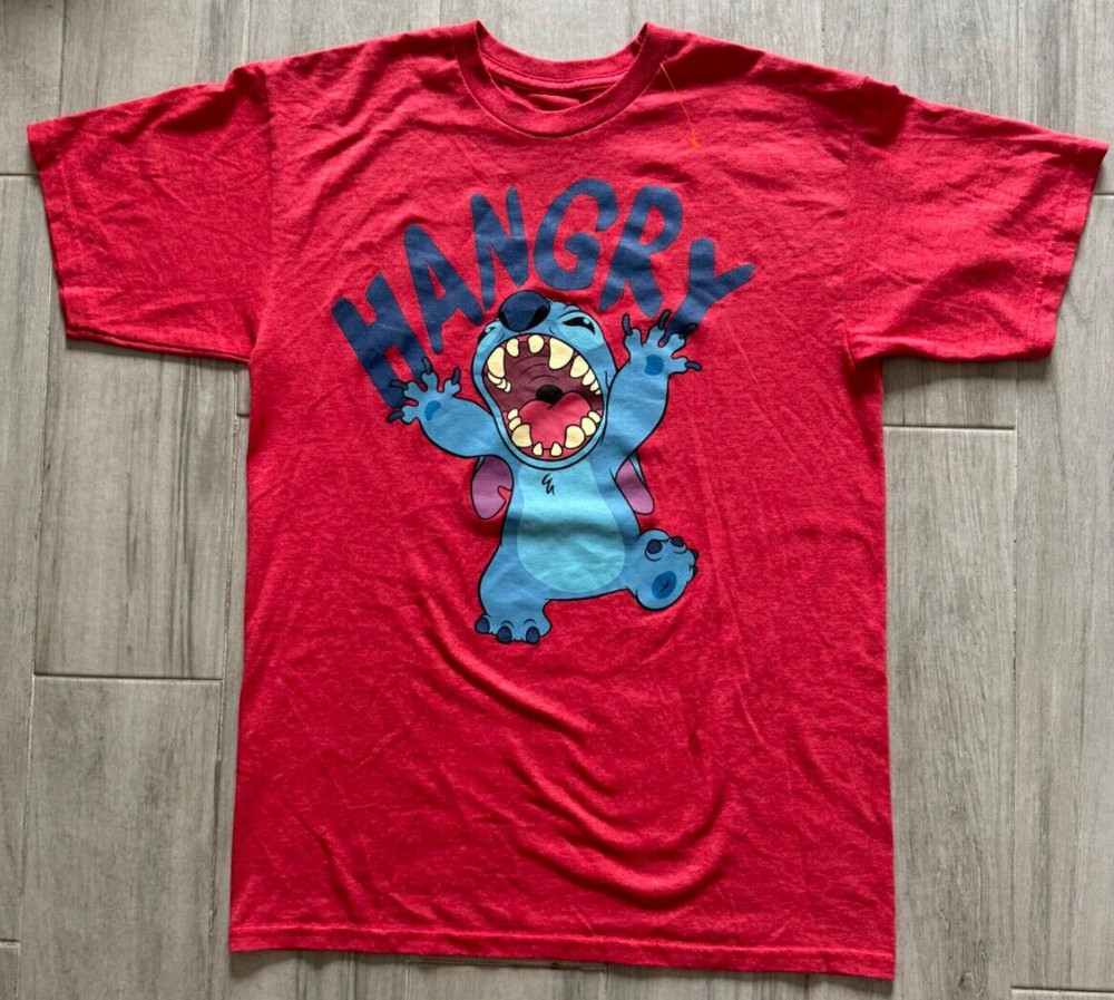Disney's Lilo And Stitch Standard Red Adult T-Shirt 