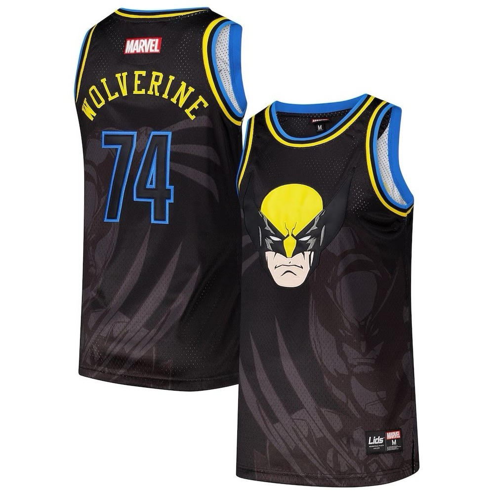 Marvel Wolverine Men's Basketball Jersey Tank Top M Black Lightweight Sleeveless