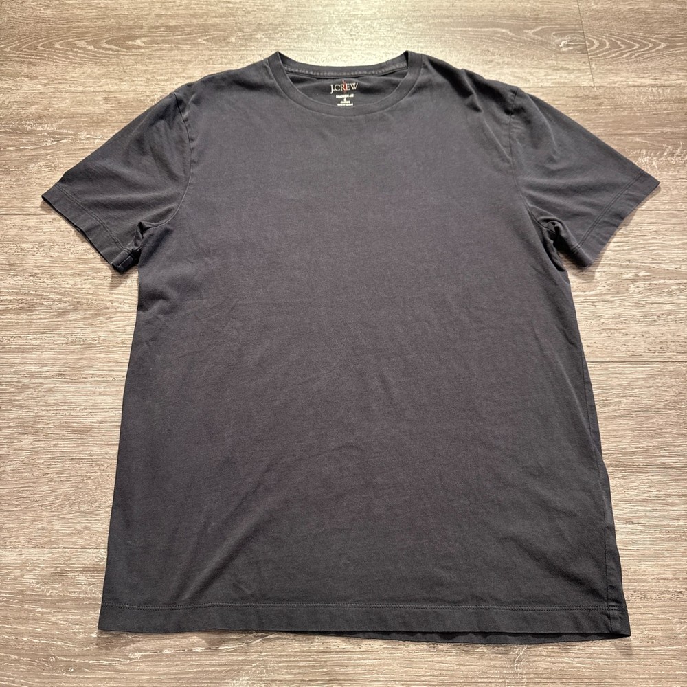 J Crew Shirt Mens Small Black Oarsman Short Sleeve Crew Neck Cotton Minimal