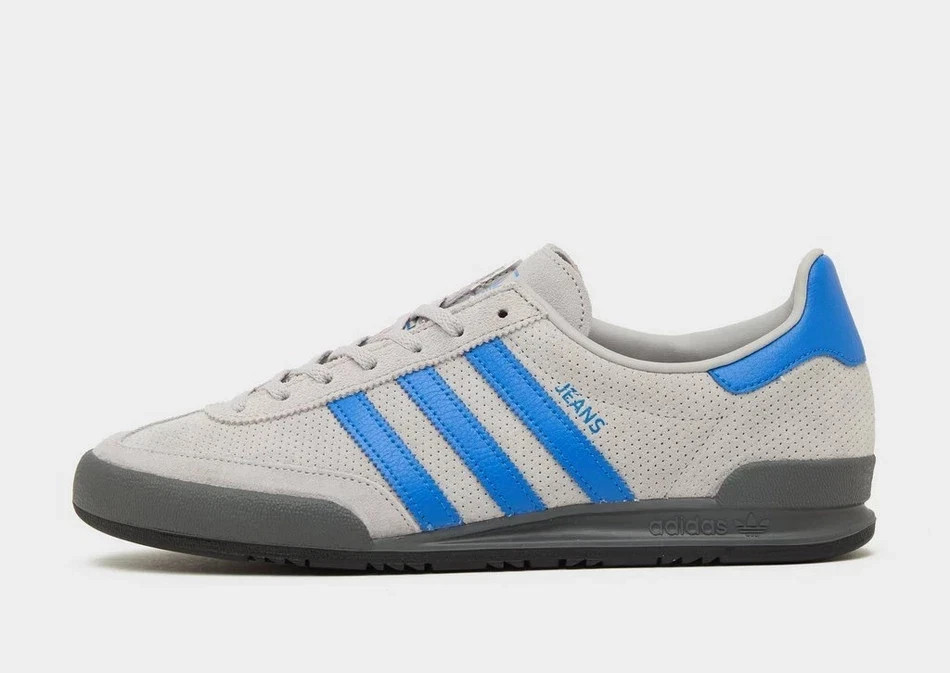Adidas Originals Jeans Grey/Blue Trainers-ALL SIZES Suede Sneakers-Genuine