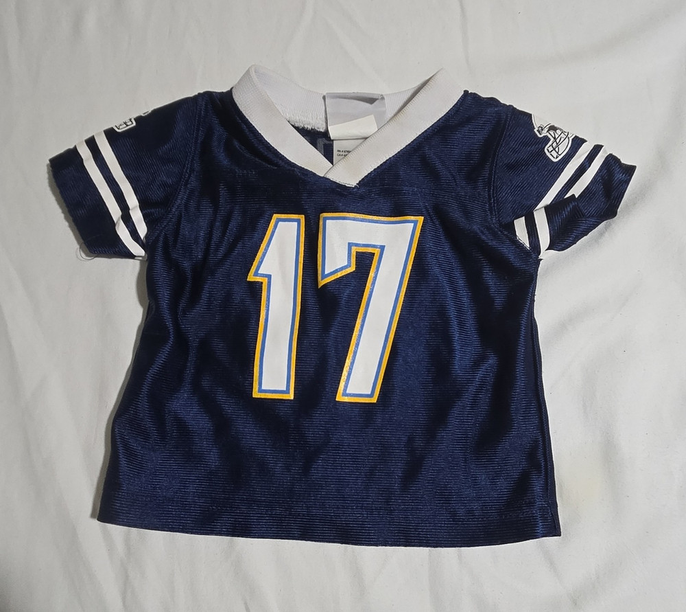 NFL Team Apparel Rivers #17 San Diego Chargers Baby Jersey Navy 3-6 Months