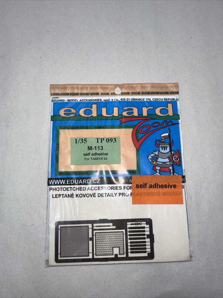 Eduard 1/35 Photoetched Decal TP 093 M-113 Self Adhesive For TAMIYA KIT