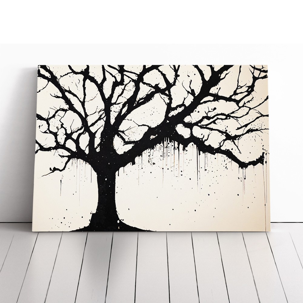 Ethereal Tree Abstract Canvas Wall Art Print Framed Picture Decor Living Room