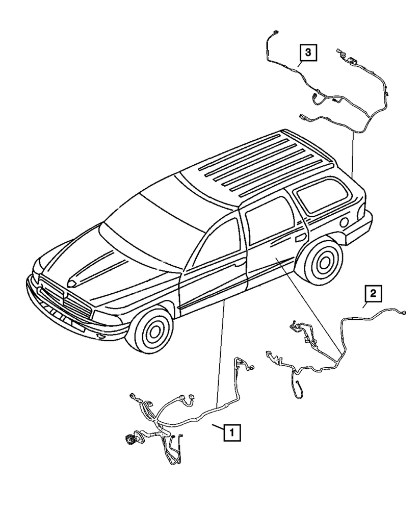 Genuine Mopar Front Door Wiring Left 56055211AE