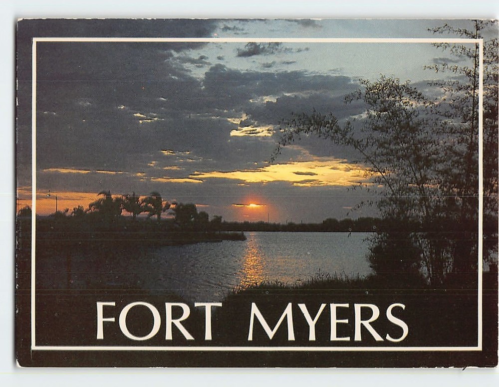 Postcard Sunset Scene Fort Myers Florida USA