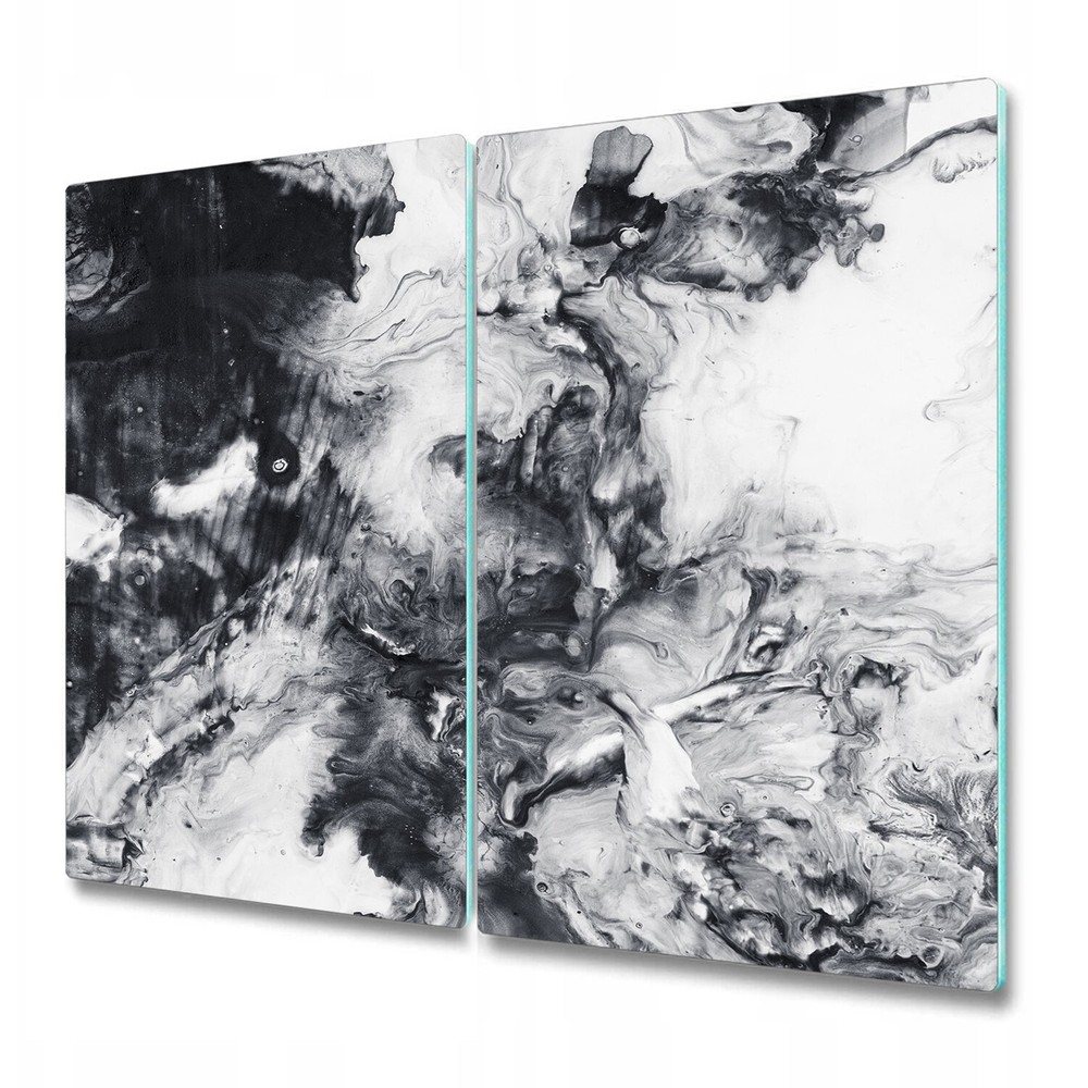 Glass Chopping Board Black Splash abstract Watercolour vintage pastel 2x30x52