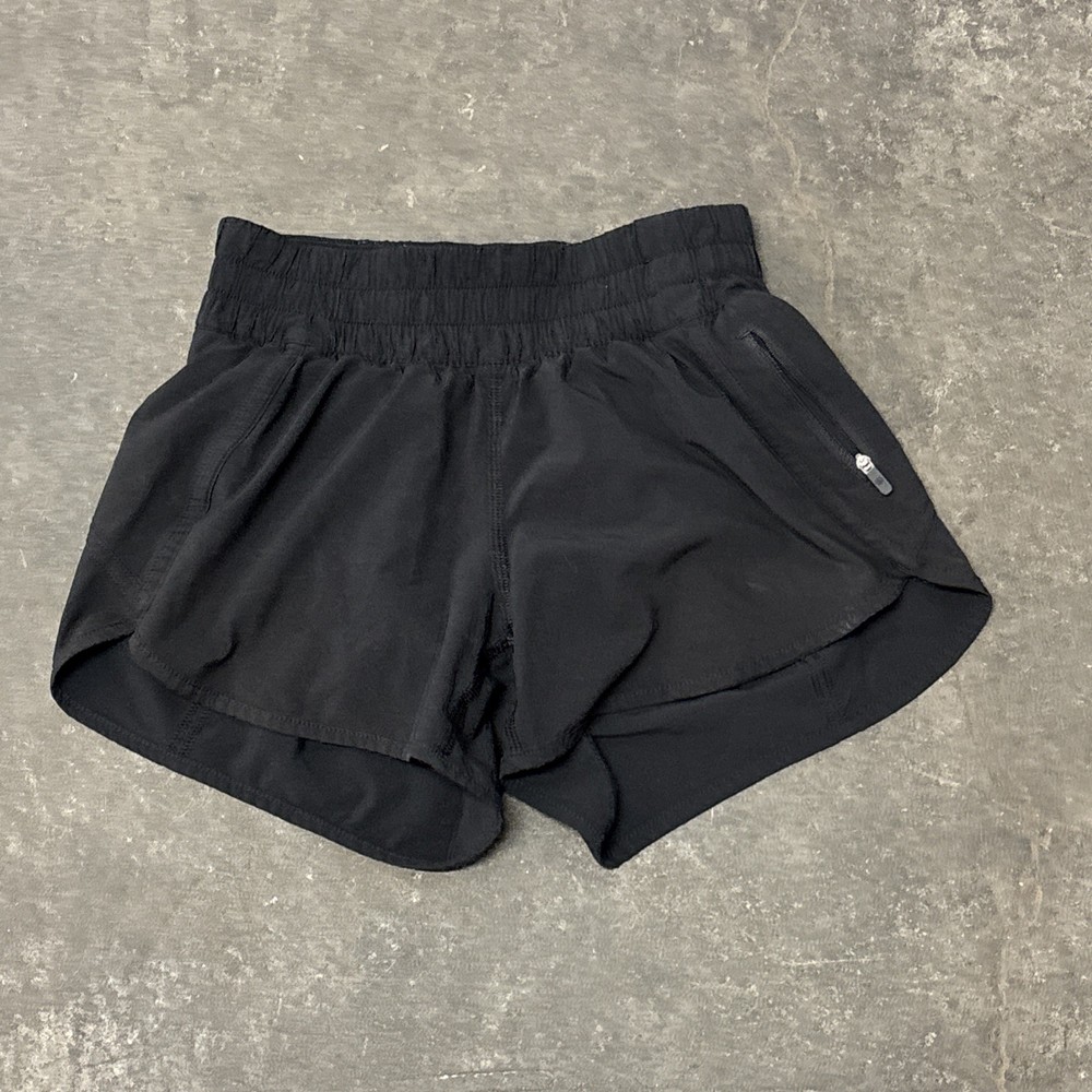 Lululemon Black Hotty Hot High-Rise Lined Short Size 4