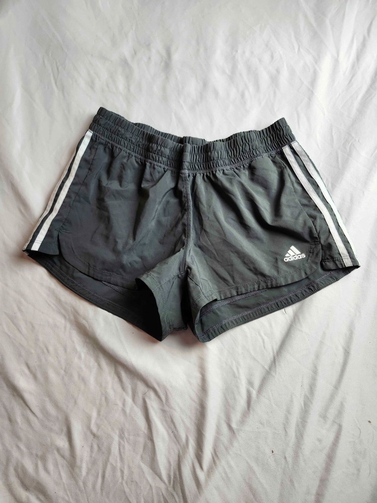 Adidas Pacer Training 3-Stripes Woven High-Rise Shorts Womens S Black Running
