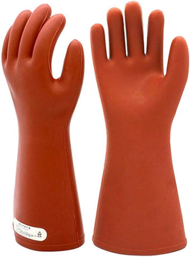 Electrical Insulated Rubber Gloves Electrician 12Kv High Voltage Safety