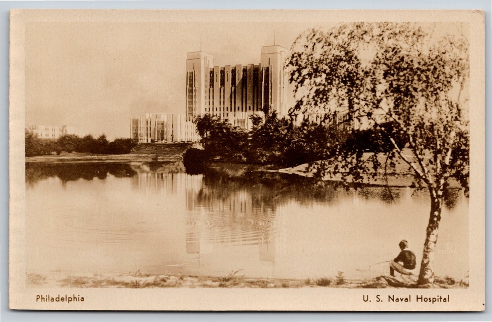 RPPC~Philadelphia PA~U.S. Naval Hospital~Real Photo Postcard