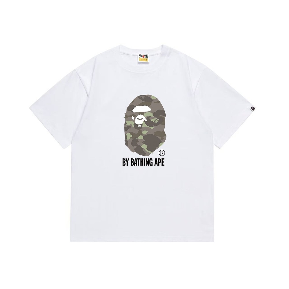 BAPE T-Shirt White/Black Tee - A Bathing Ape