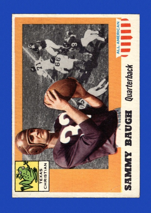 1955 Topps All-American Set-Break # 20 Sammy Baugh VG-VGEX *GMCARDS*Consign with Greg Morris Cards