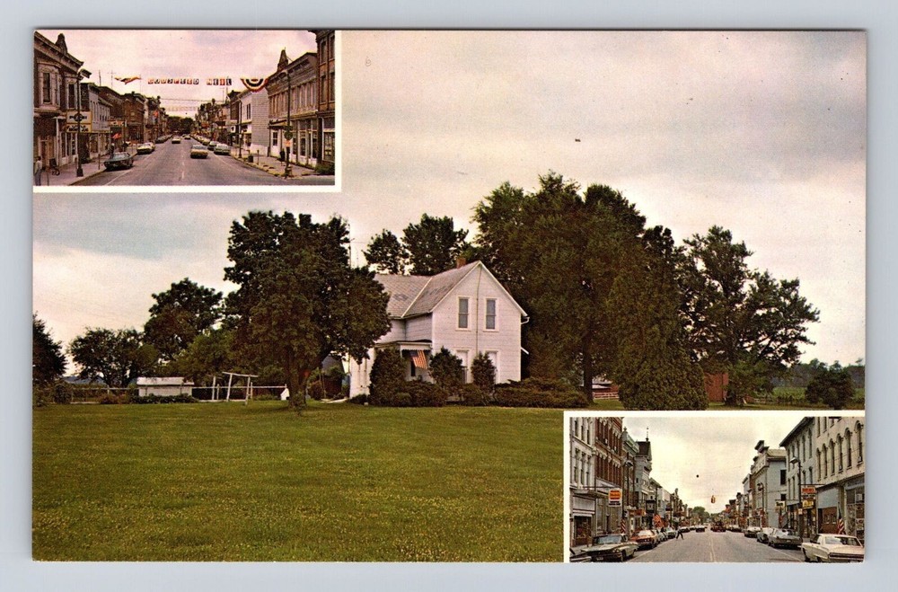 Wapakoneta OH-Ohio, Scenic Greetings, Downtown, Farmhouse, Vintage Postcard
