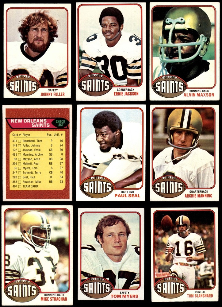 1976 Topps New Orleans Saints Team Set 4.5 - VG/EX+ 7127997