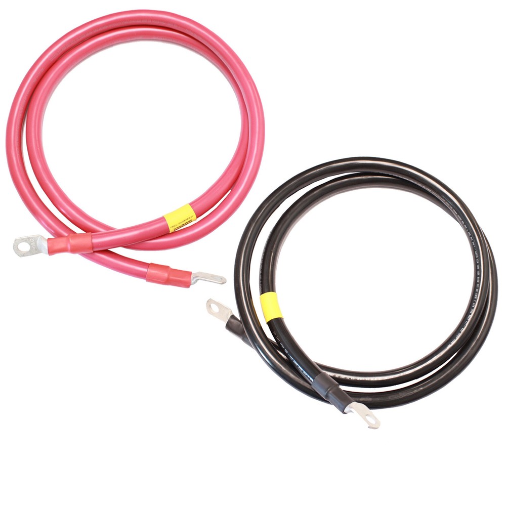 2/0 Pair Battery Interconnect Cables 10 Ft 3/8