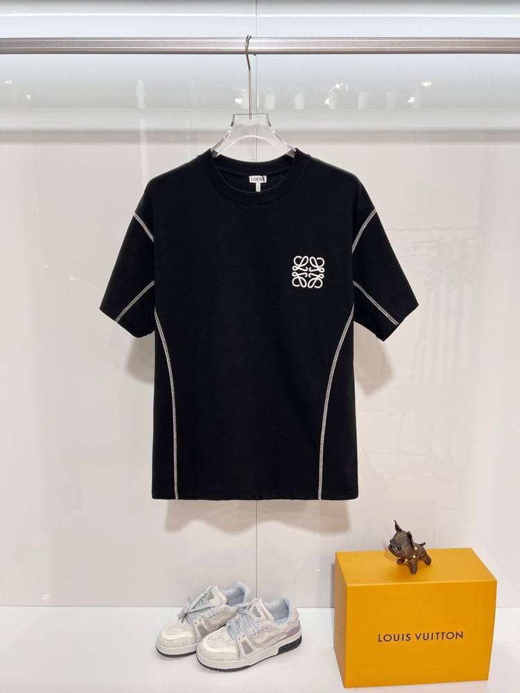 LOEWE Black Crew Neck Short Sleeve T-Shirt