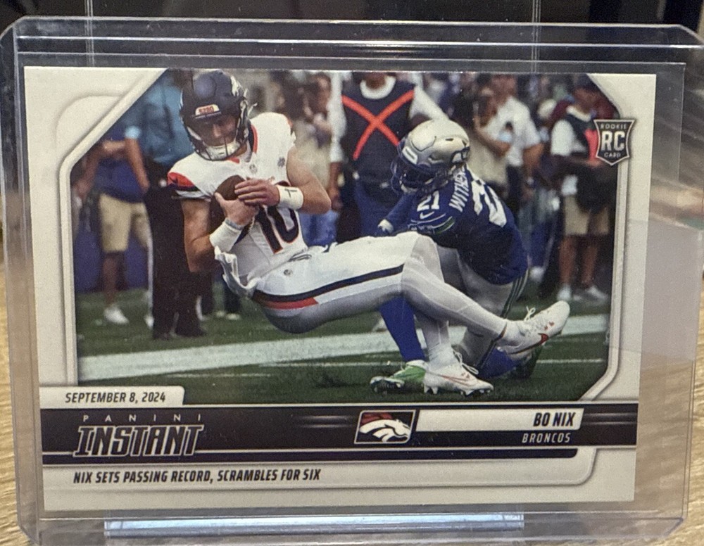 Bo Nix 2024 Panini Instant #33 RC - Sets Passing Record - Denver Broncos