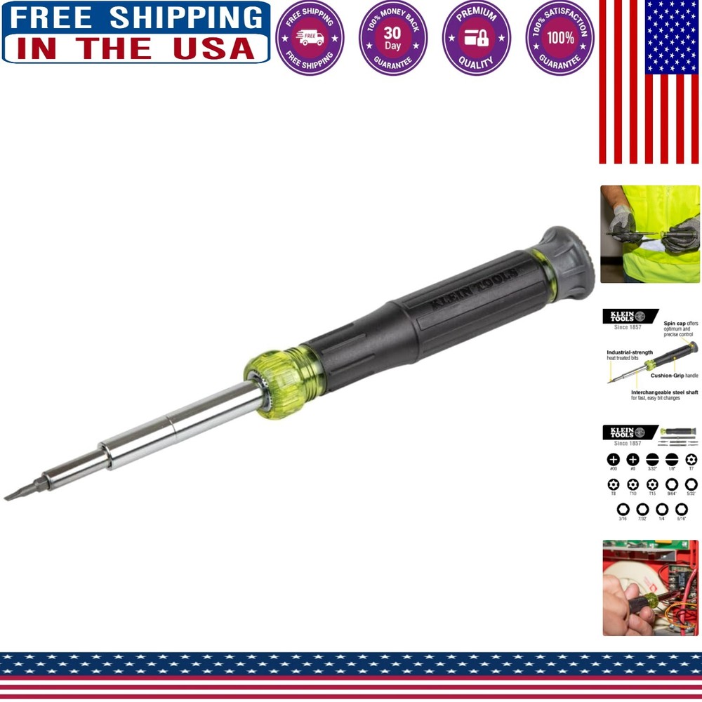 14-in-1 Cushion-Grip Electronic Screwdriver Set with Tamperproof Bits