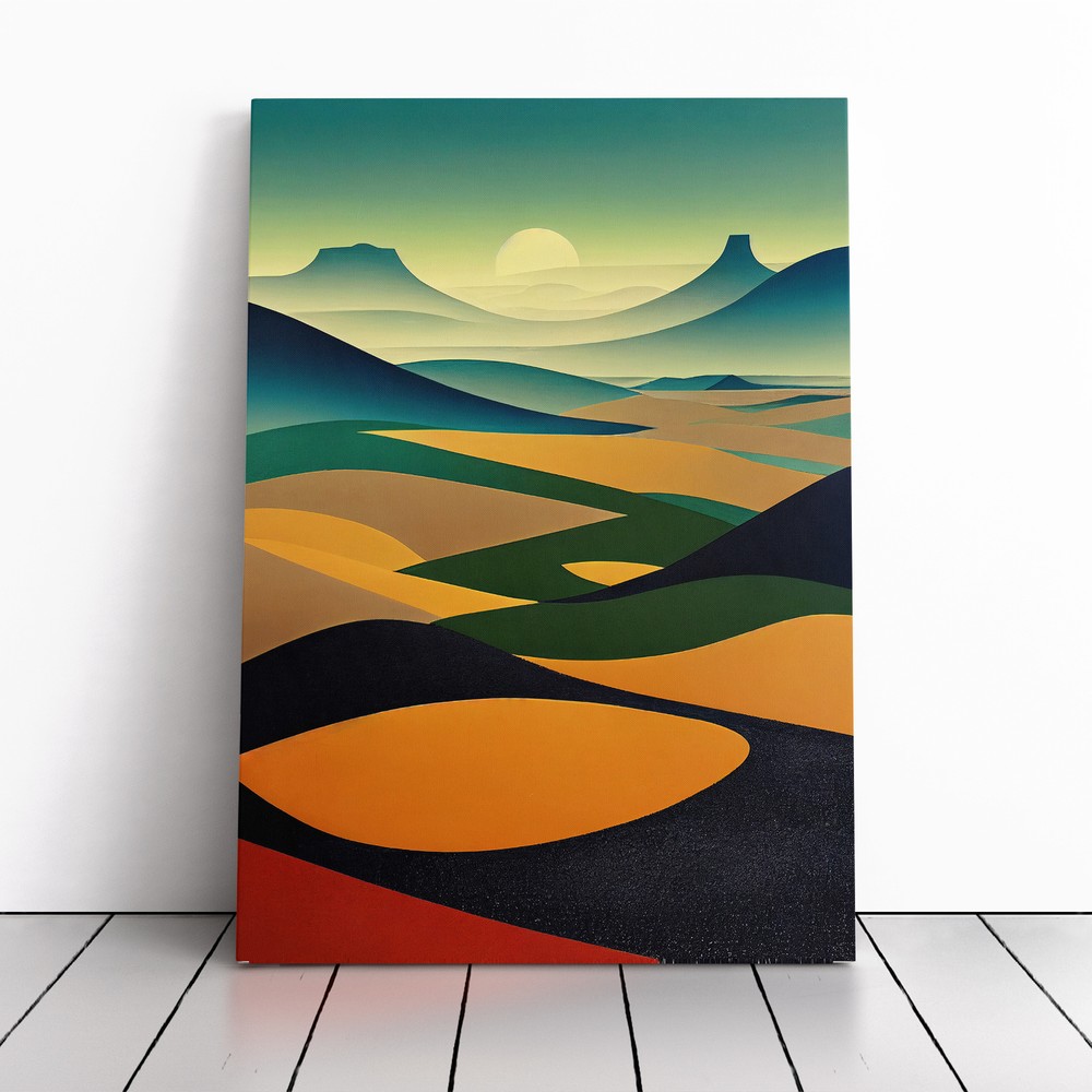 Abstract Landscape Meadow No.1 Canvas Wall Art Print Framed Picture Home Decor