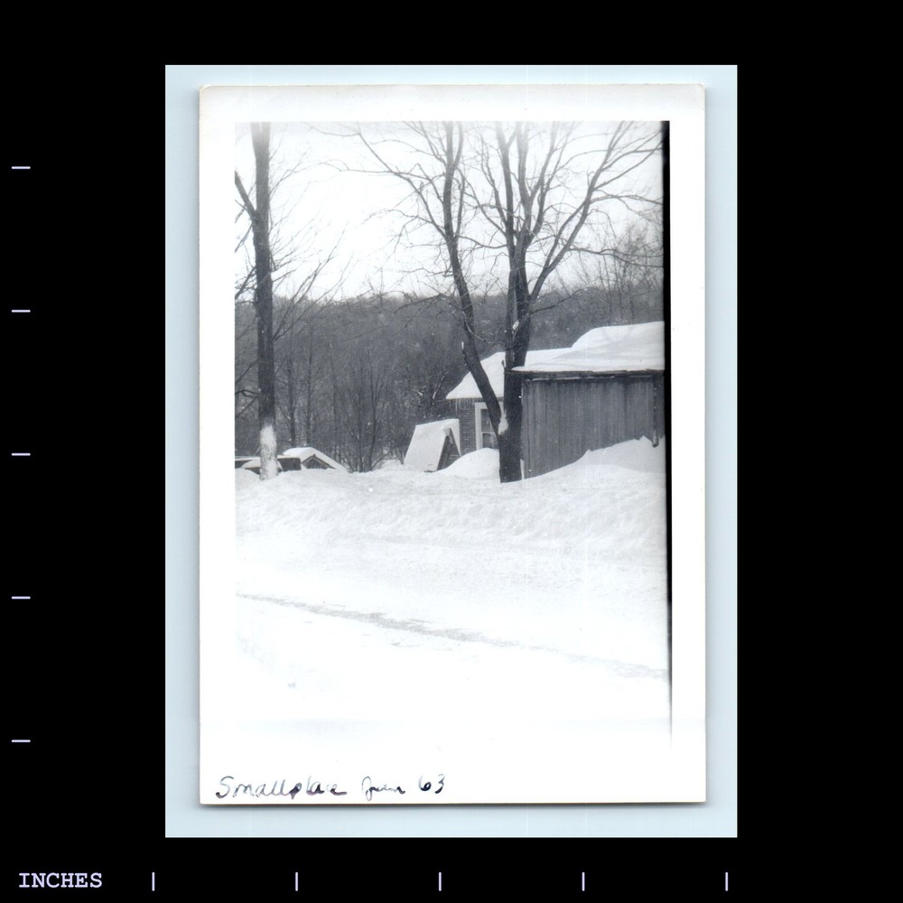 Old Vintage Photo HOUSES SNOW WINTER SCENE 1963 SMALLPLACE