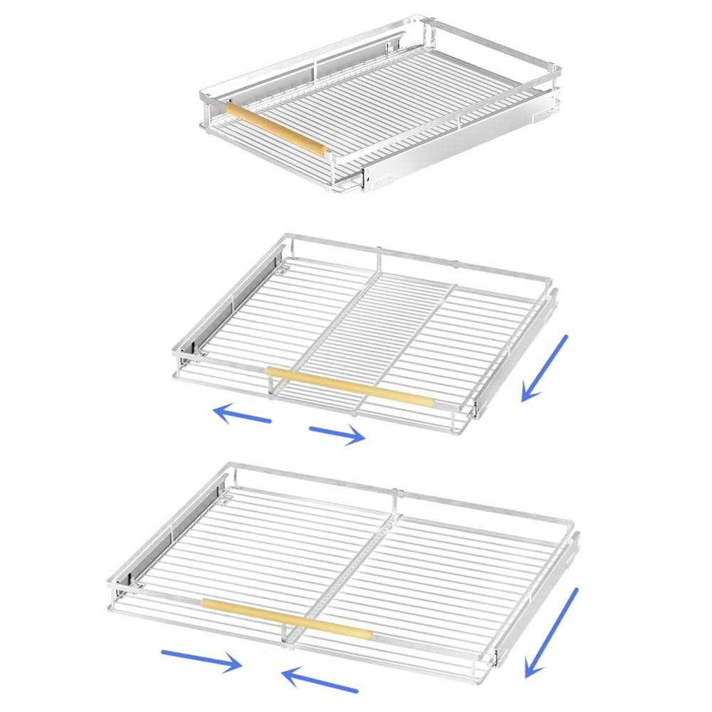 Pull Out Cabinet Organizer, Heavy Duty Slide Out Pantry Shelves, Sliding Draw...
