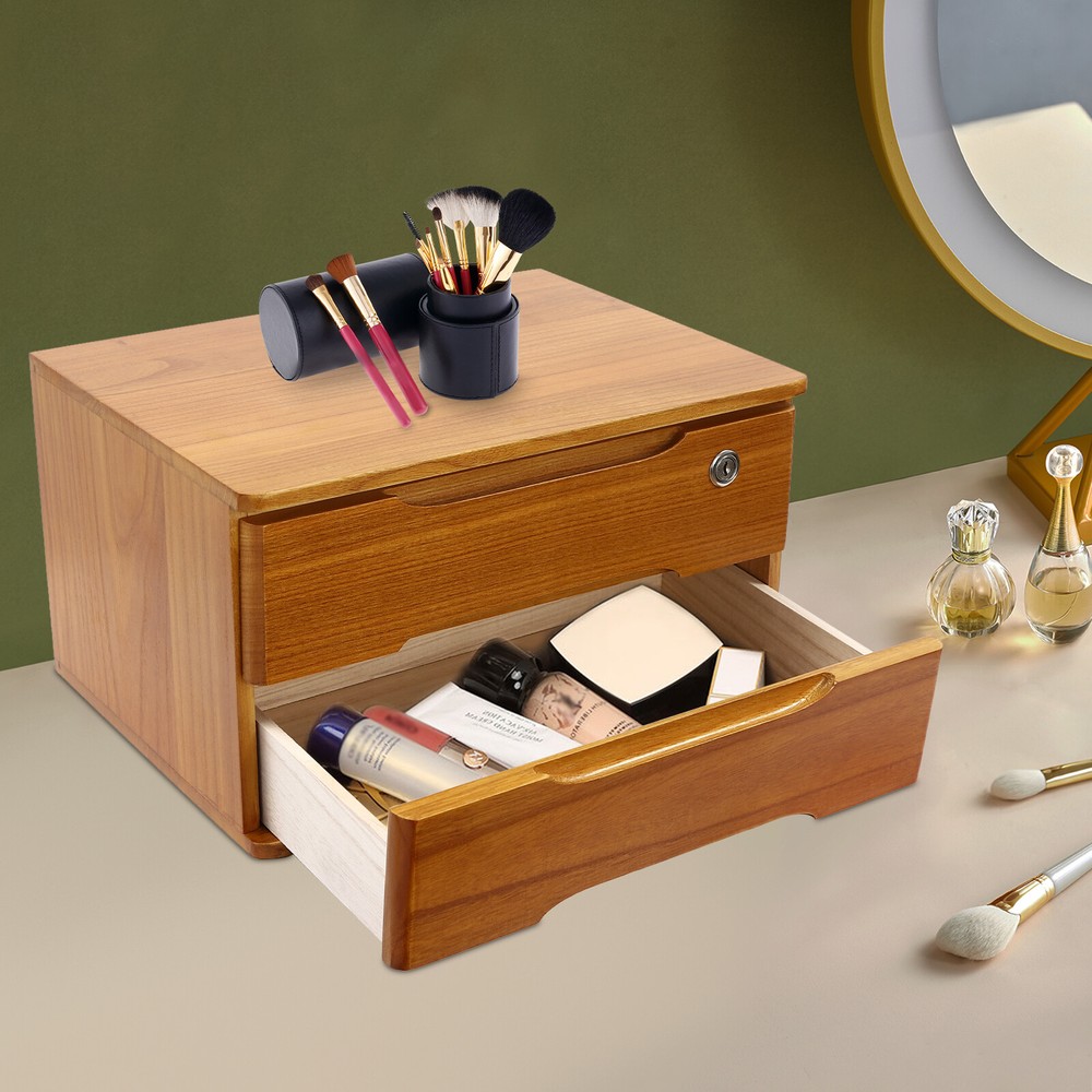 Wood Multi-layer Storage Household Desktop Drawer Storage Cabinet Jewelry Box