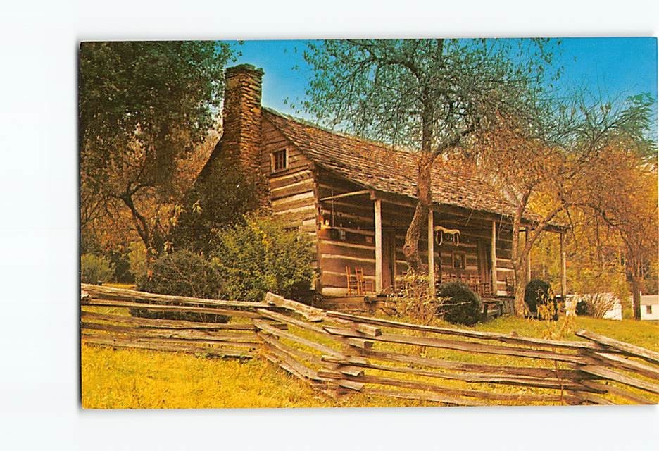 Postcard Log Cabin Fontana Resort Village Fontana Dam North Carolina USA