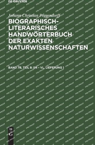 Johann Christian Poggendorff Sn - VL, Lieferung 1 (Hardback)