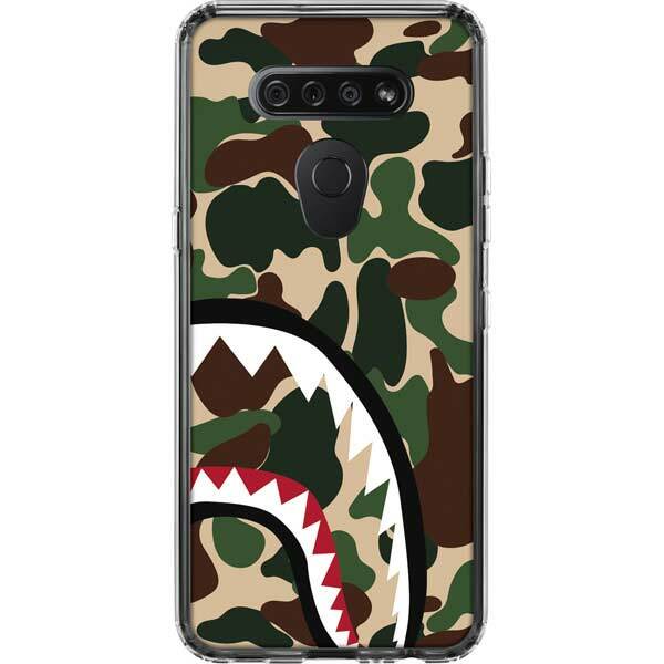 Camouflage LG K51/Q51 Clear Case - Shark Teeth Street Camo