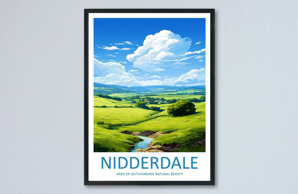 Nidderdale Travel Print Wall Art Nidderdale Wall Hanging Home Decor Nidderdale