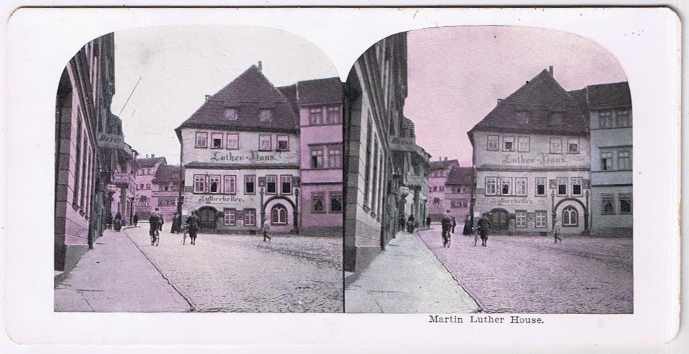 Stereo View Card Stereograph Martin Luther House Eisenbach Germany
