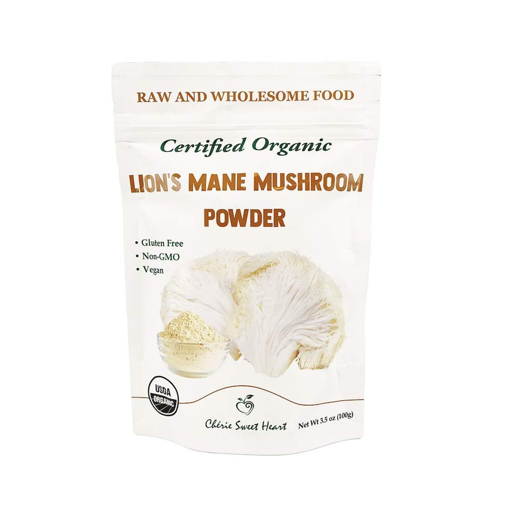 Cherie Sweet Heart Organic Lion's Mane Mushroom Powder 50 Servings 3.5oz 100g