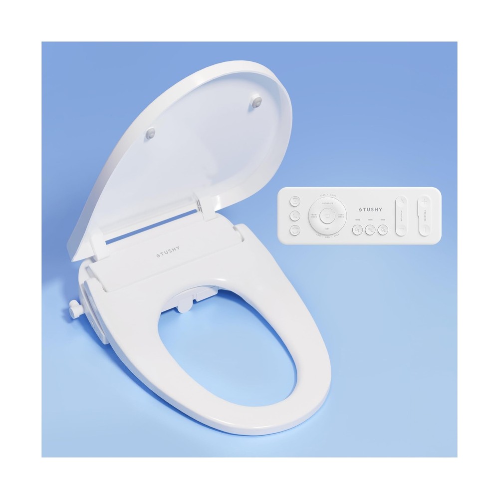 TUSHY Cloud+ Electronic Bidet Heated Toilet Seat | Intelligent Remote w/Perso...