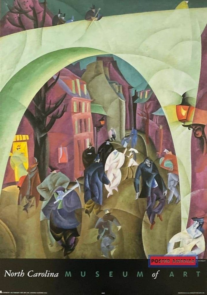 661972 Lyonel Feininger The Green Bridge Ii Vintage 1995 Black Poster