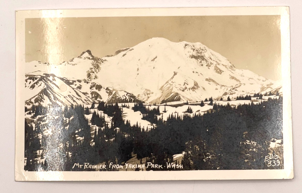 RPPC Mt Rainier Yakima Park Washington Ellis 339 c1940