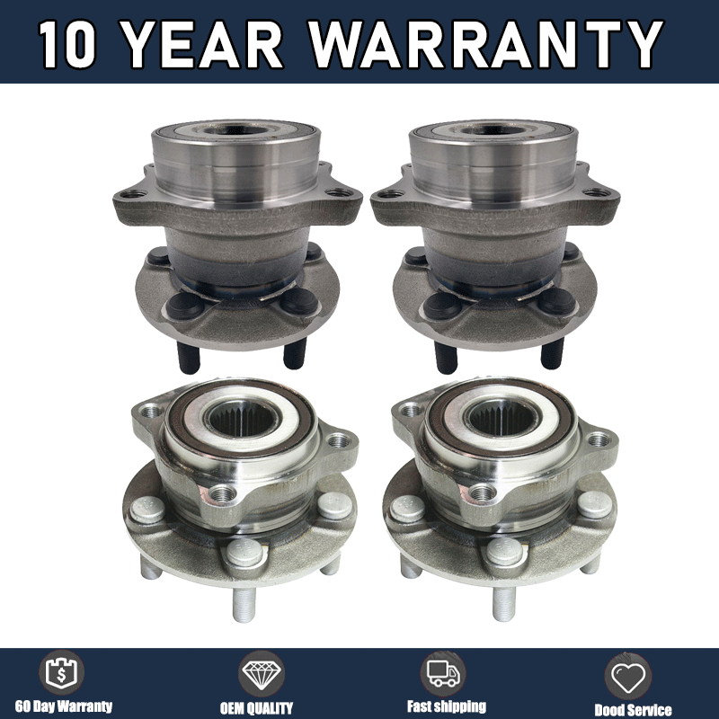 Front Rear Wheel Bearing and Hubs Assembly for 09-13 Subaru Impreza Forester E18
