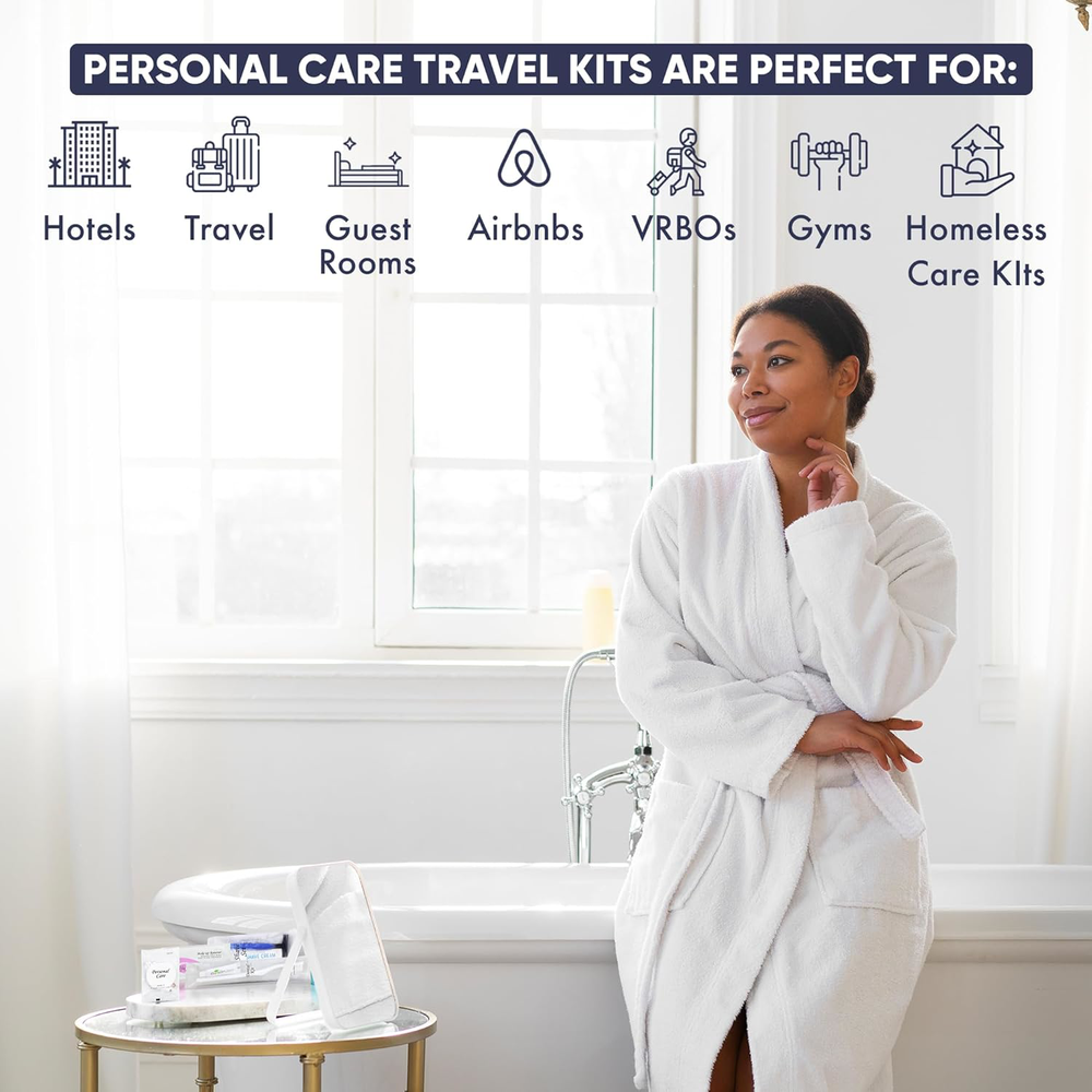 Personal Care Travel Size Toiletries | 1-Shoppe All-in-Kit Hotel Amenities Bulk