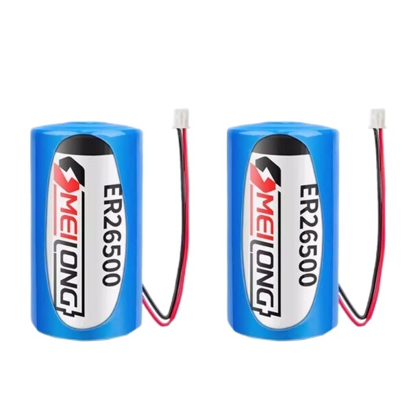 2PCS ER26500 3.6V 9000mAh Non-rechargeable Li-ion Battery With 2.54 white plug