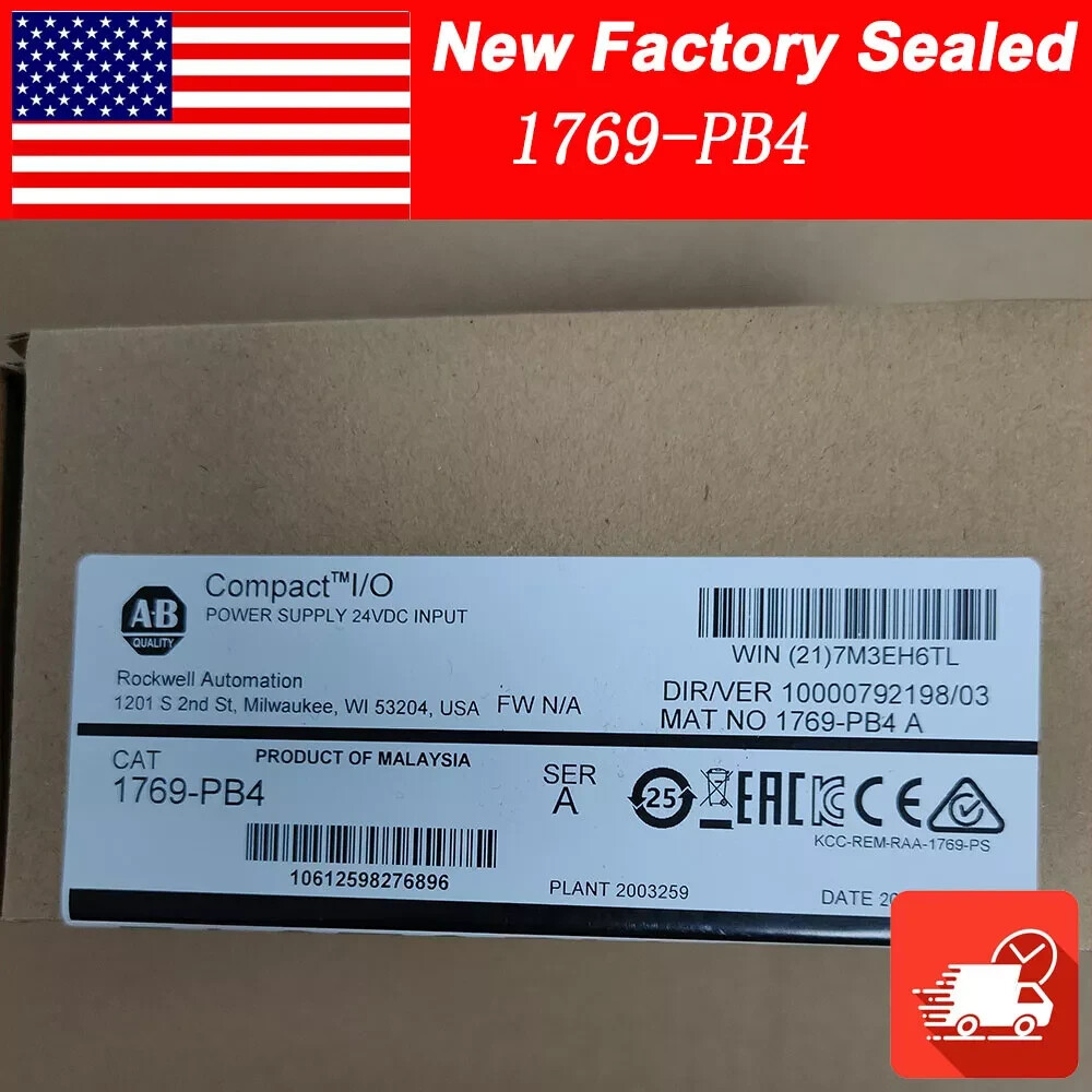 New Factory Sealed AB 1769-PB4 SER A CompactLogix Power Supply 1769PB4