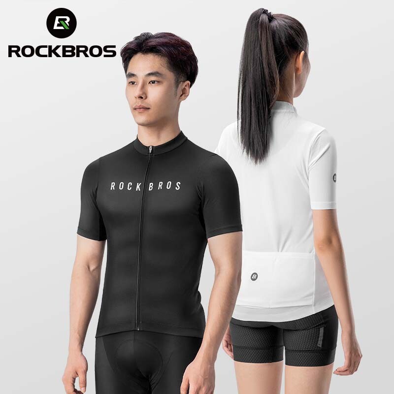 ROCKBROS Summer Cycling Jersey Unisex Breathable Short Sleeves Bicycle Clothing