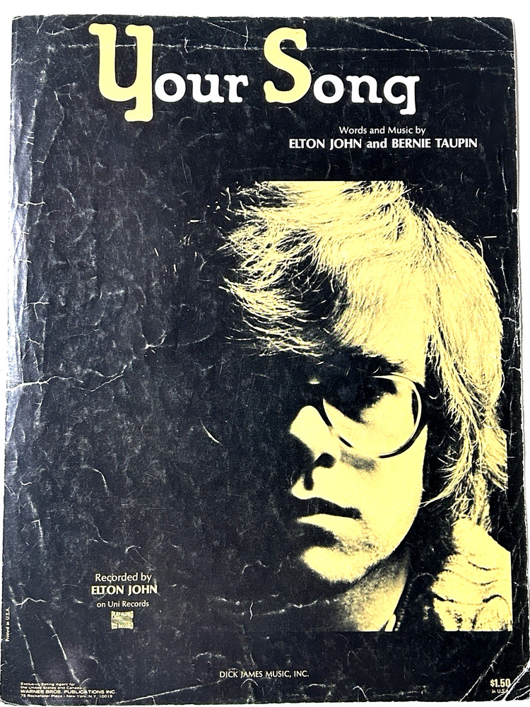 elton john your song sheet music