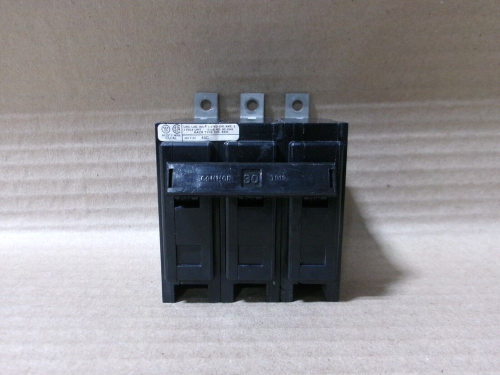 NEW Cutler Hammer BAB BAB3030H 3 Pole 30 Amp 120/240V Circuit Breaker NTO AK